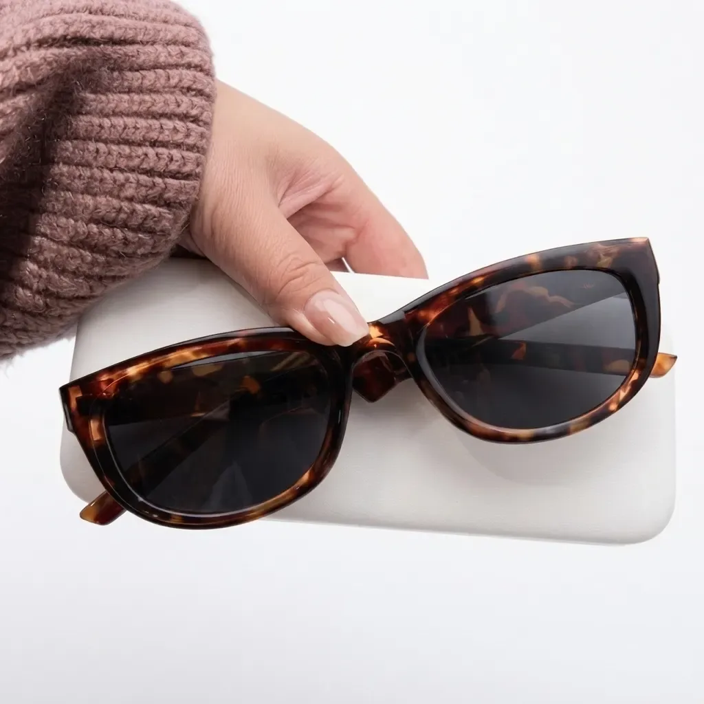 Gafas Moka sobre fondo blanco (foto real)