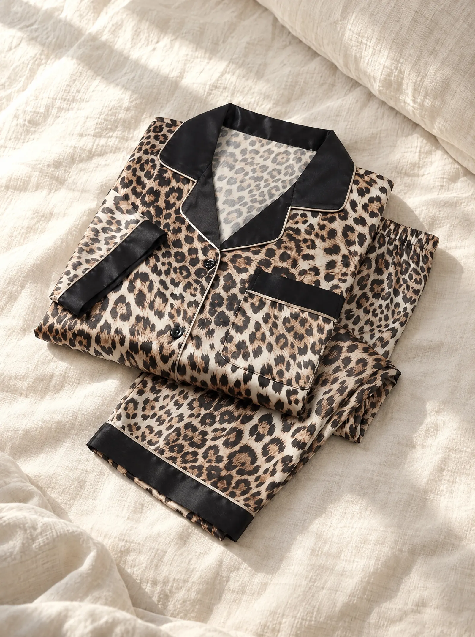 Pijama Leopardo doblada