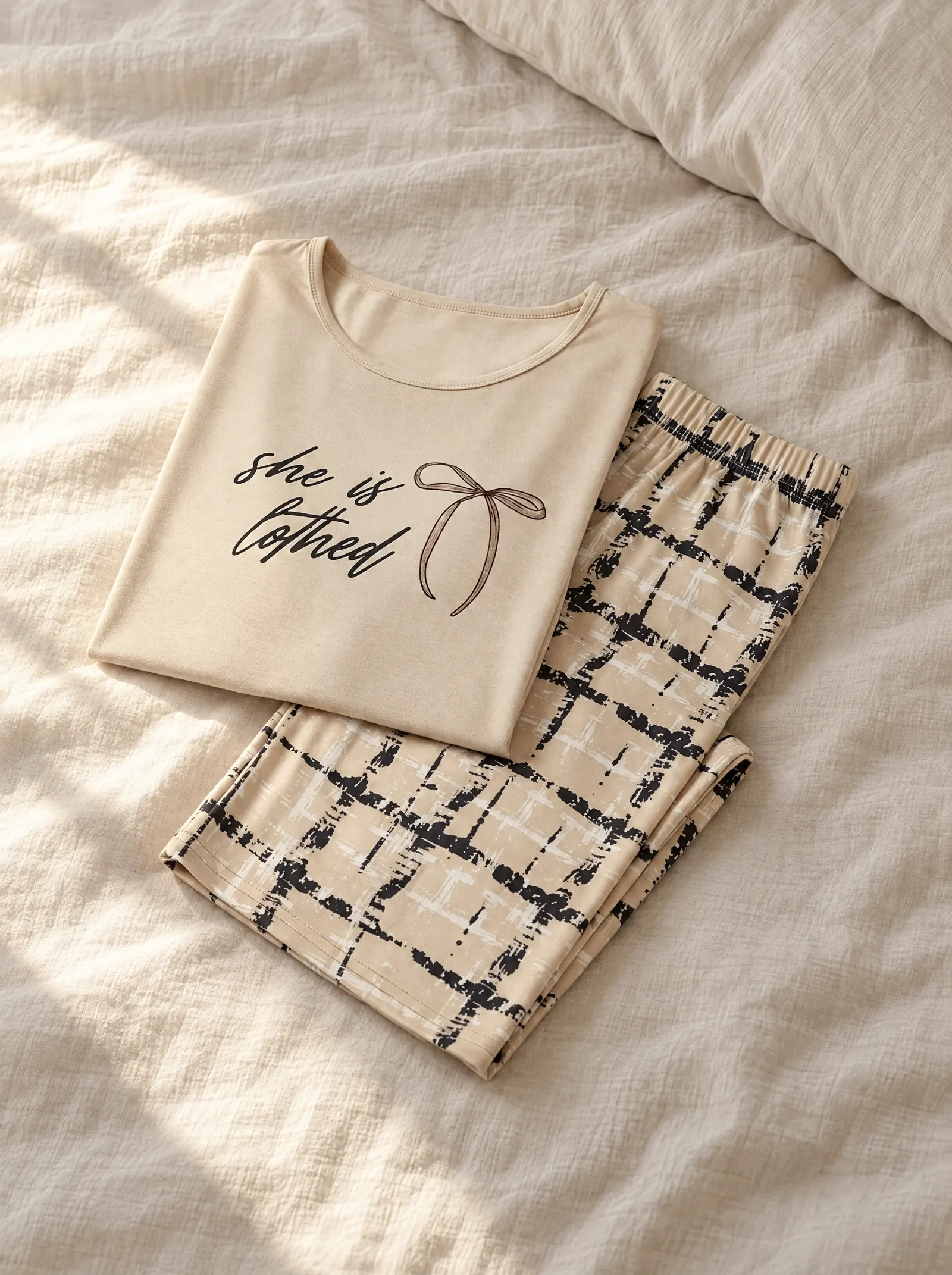 Pijama «She Is Clothed» doblada